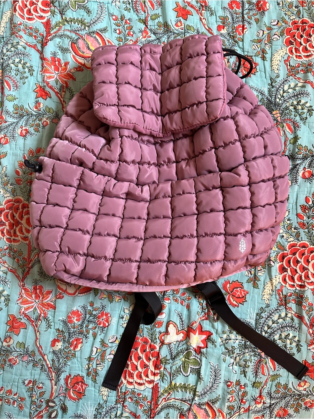 FP Movement by Free People Quilted Puffy Backpack in Mauve Pink